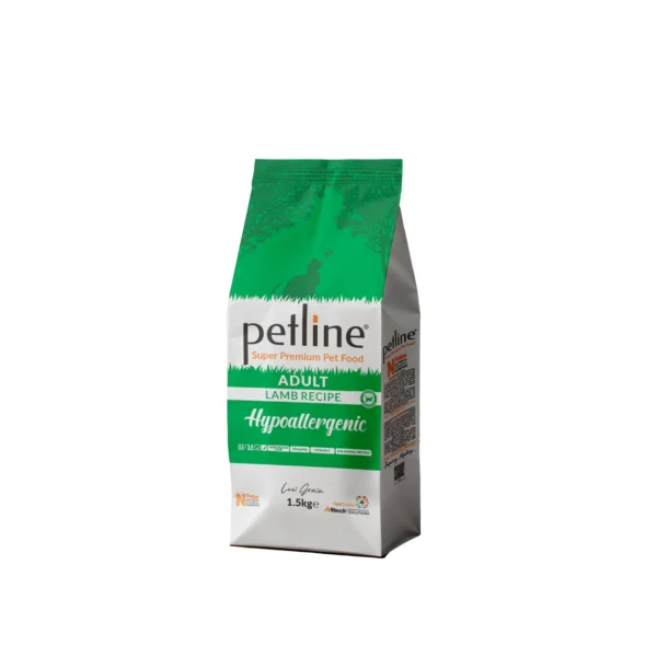 PETLINE SUPER PREMIUM ADULT CAT FOOD HYPOALLERGENIC LAMB SELECTION