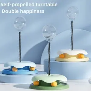 Interactive Pet Feeding Dispenser Ball With Spring