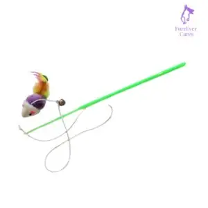 Cat Catcher Teaser Wand with Mouse Cat Toy - Interactive Cat Wand