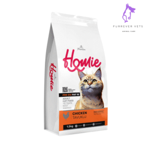 Homie PRO 33 Chicken Adult Cat Food 1.5kg – High protein, omega-rich, promotes muscle health & coat shine. Imported, balanced nutrition for adult cats.